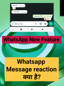 Whatsapp message reaction feature Hindi