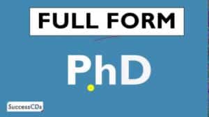 PHD Full Form